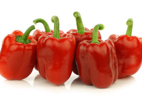 ripe red peppers